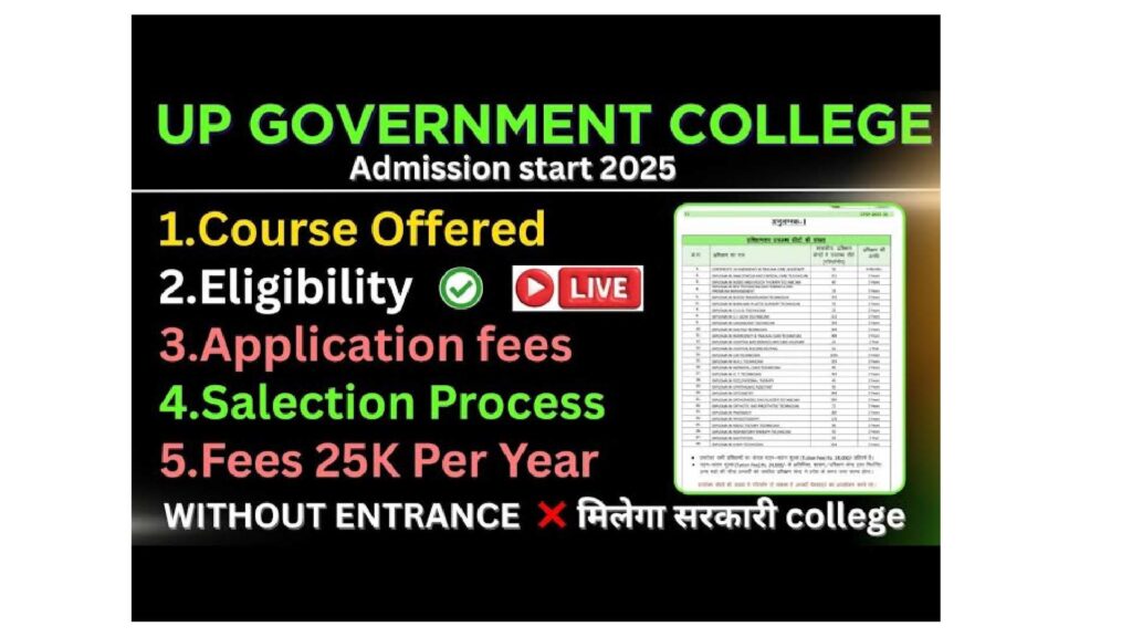 govenment college admission start